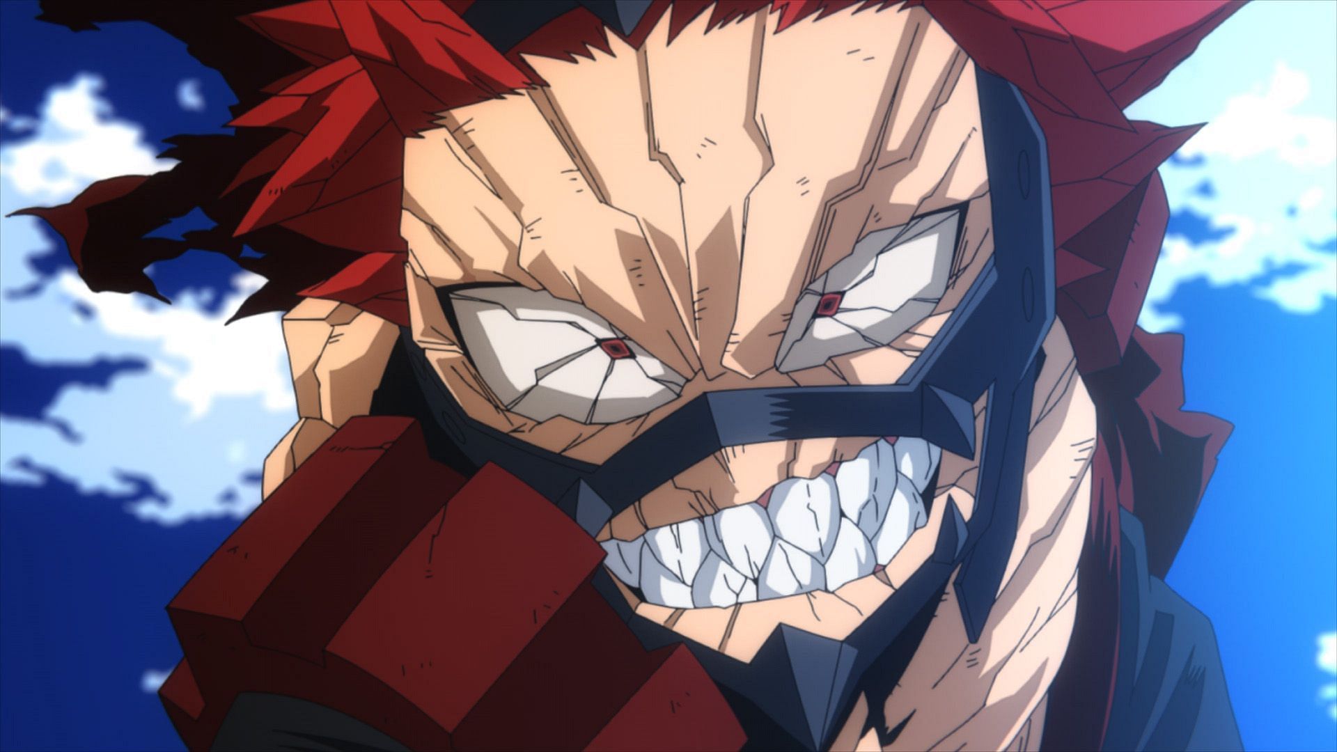 Kirishima's Hardening also protects his more vulnerable organs and body parts in My Hero Academia (Image via BONES)